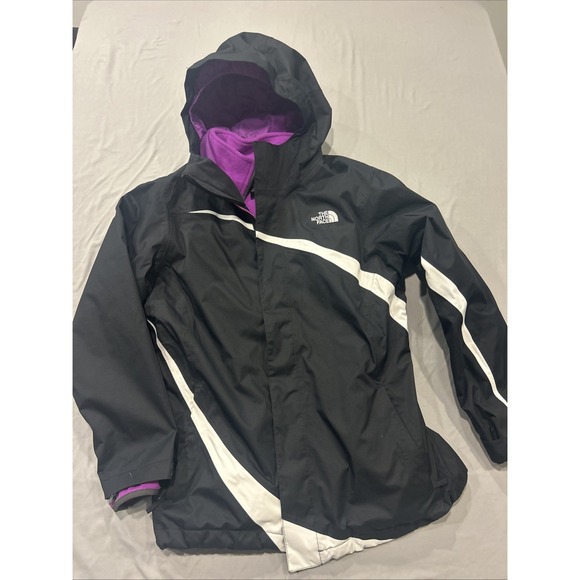 The North Face Other - The North Face Girls‎ Size XL 18 Hyvent Jacket 3-in-1 Shell Black Pink Ski Rain